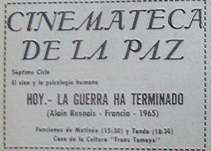 Cinemateca de La Paz 1977