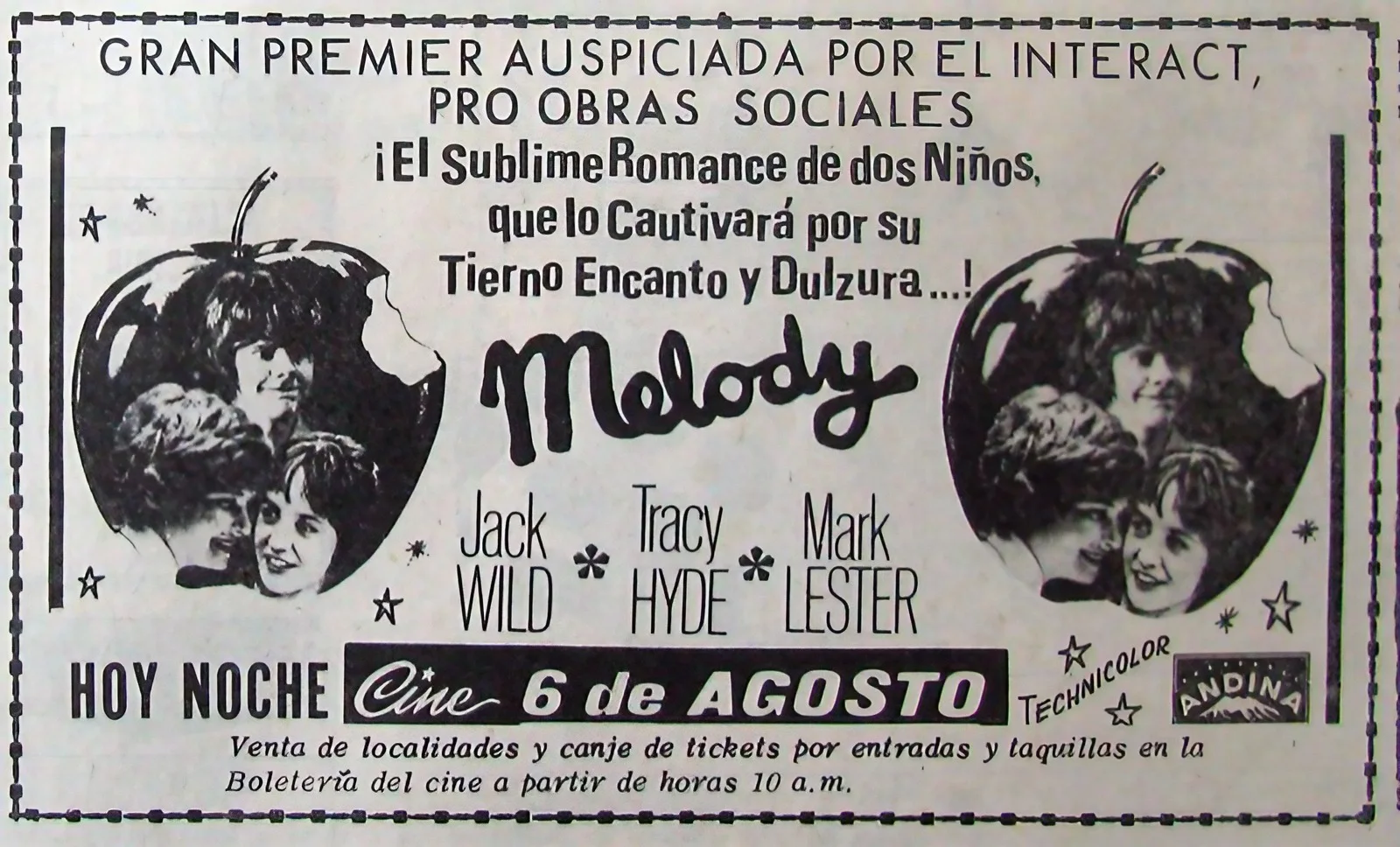 Anuncio del estreno de Melody