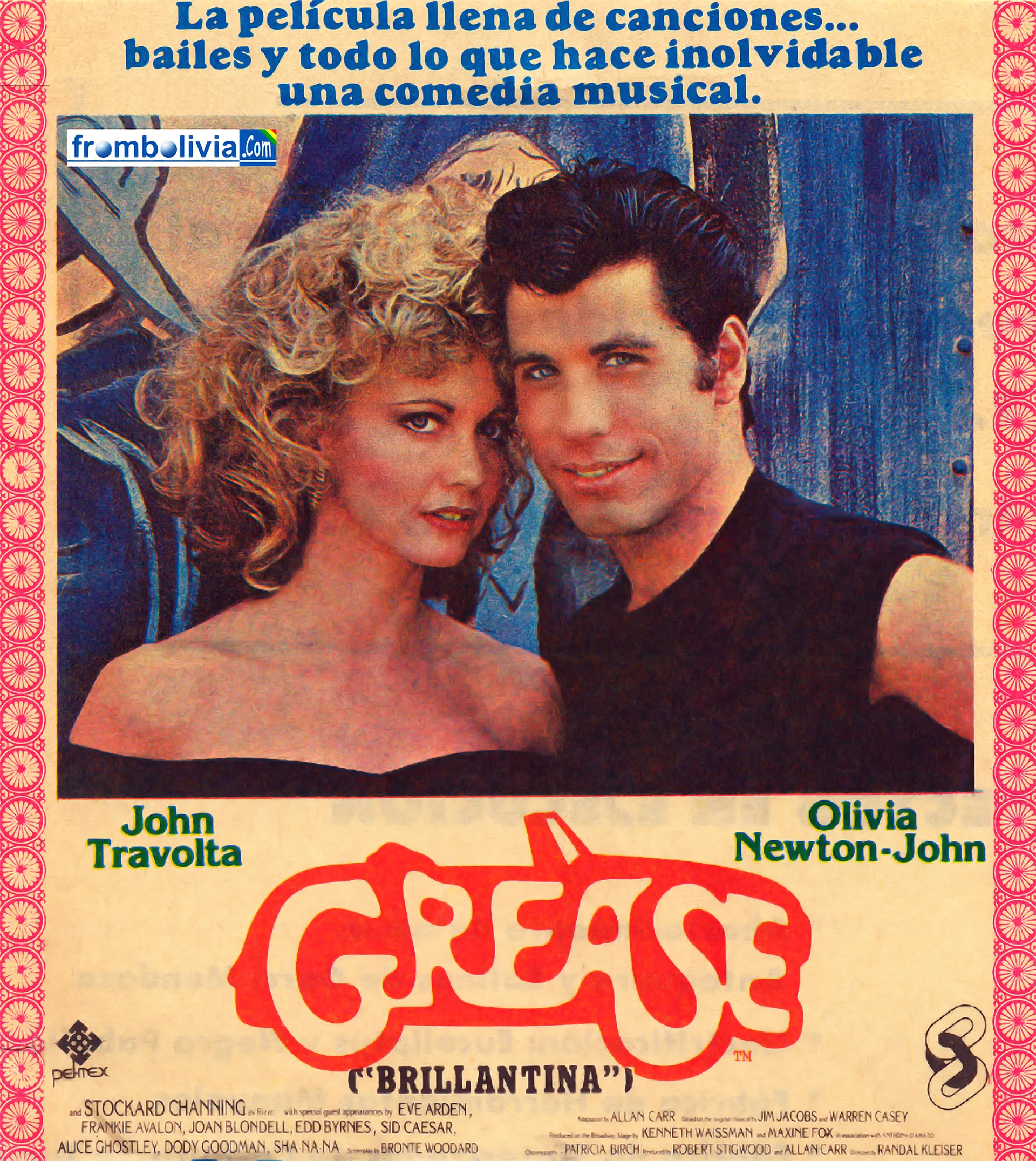 Sandy Olsson (Olivia Newton-John) y Danny Zuko (John Travolta) en Grease (Brillantina)