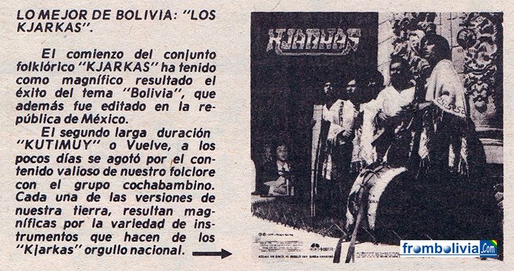 1979 Los Kjarkas iniciaron su camino a la fama