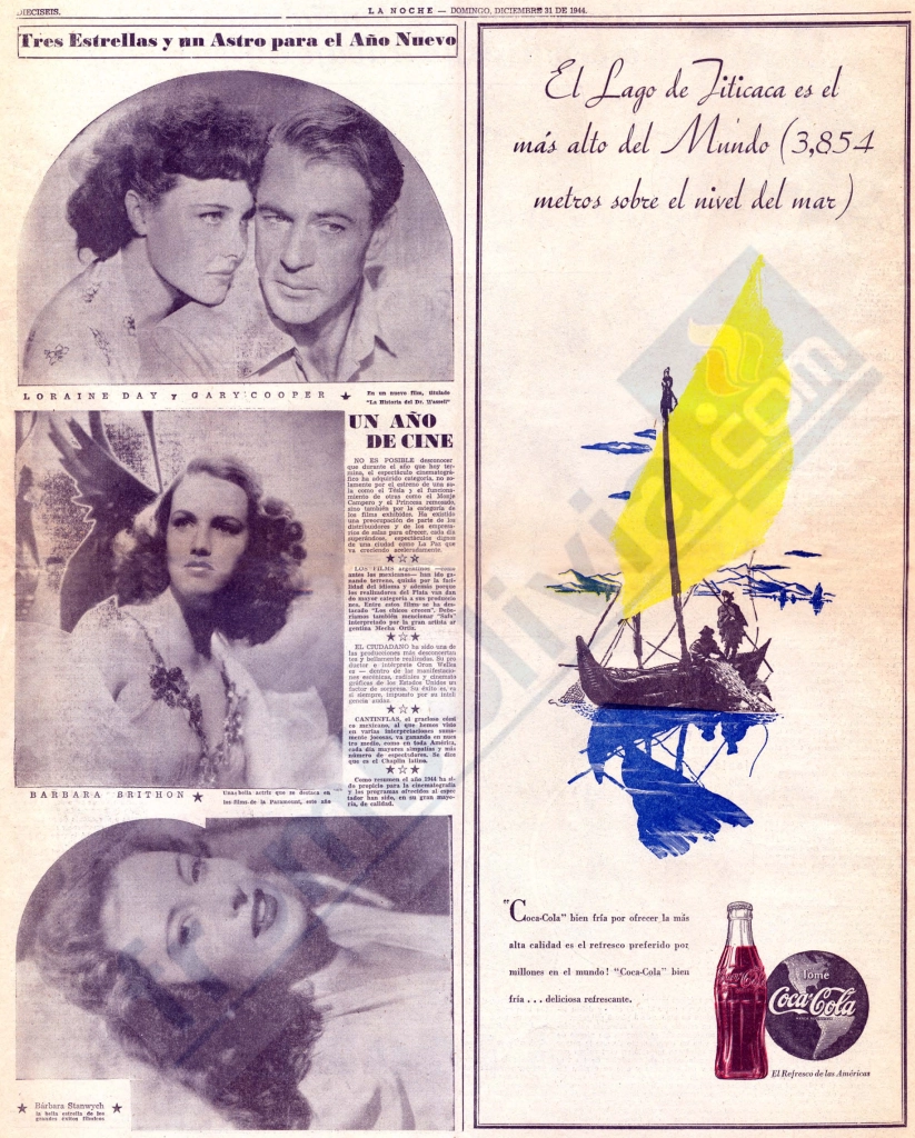 Homenaje a Nuestra Señora de La Paz, La Noche 31 de diciembre de 1944
