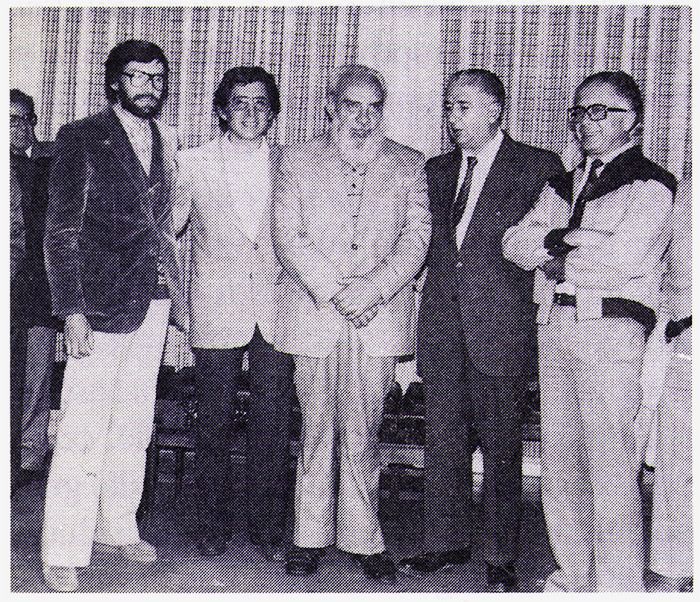 Jorge Sanjinés, Antonio Eguino, Oscar Soria, Jorge Ruiz y Ricardo Rada