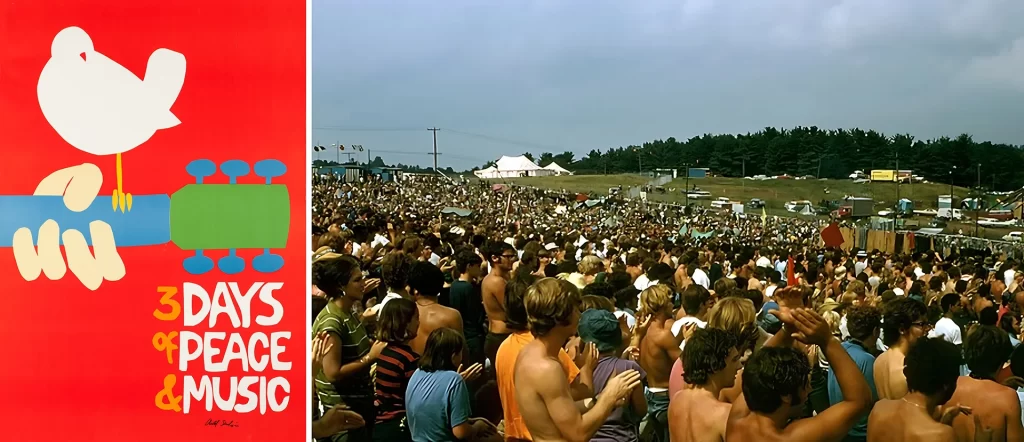 Festival de Woodstock -1969 (Poster y multitud)